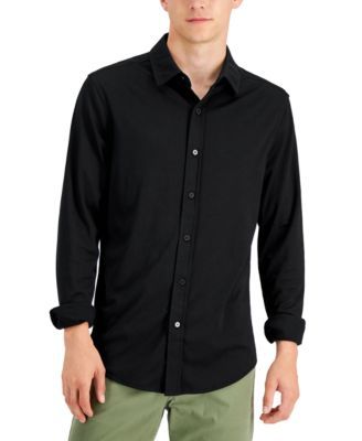 Men's Regular-Fit Supima Cotton Birdseye Shirt, Created for Macy's