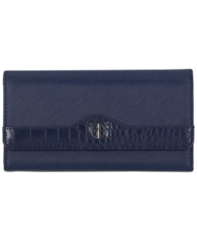 Giani Bernini Framed Indexer Leather Wallet, Created For Macy's in Blue
