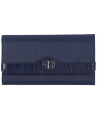 Giani Bernini Block Signature Framed Indexer Wallet, Created For Macy's In  Black/cream Tonal