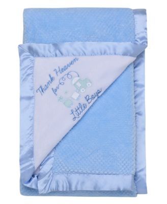 Baby Boys "Thank Heaven for Little Boys" Textured Blanket