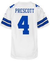 Women's Dallas Cowboys Dak Prescott White/Navy Plus Size Name & Number Pullover  Hoodie