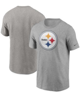 Men's Mitchell & Ness Heathered Gray Pittsburgh Steelers Historic Logo  Ultimate Play 3/4 Sleeve Raglan Henley T-Shirt