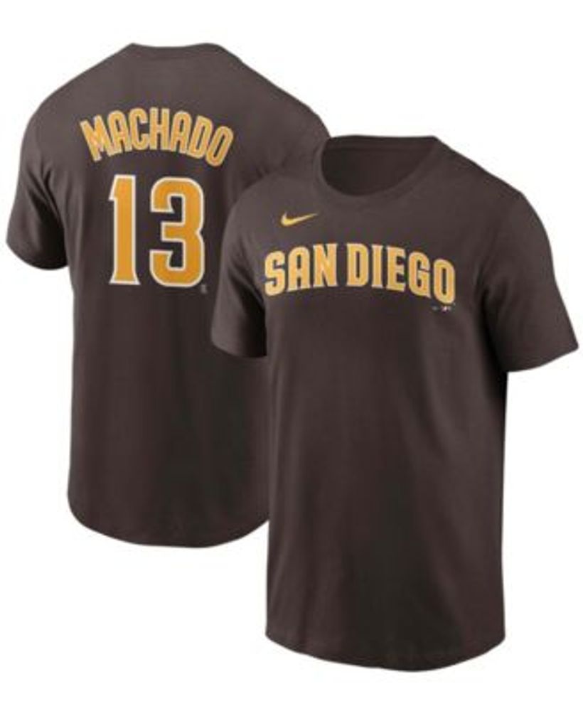 Nike Men's Manny Machado Brown-Gold San Diego Padres Name Number T-shirt