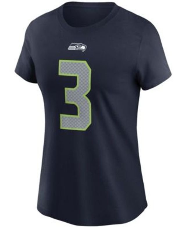 Nike Women's Russell Wilson College Navy Seattle Seahawks Name Number T- shirt