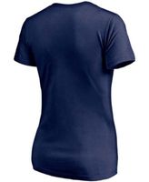 Women's Fanatics Branded Navy Cleveland Indians Plus Size Mascot In Bounds  V-Neck T-Shirt