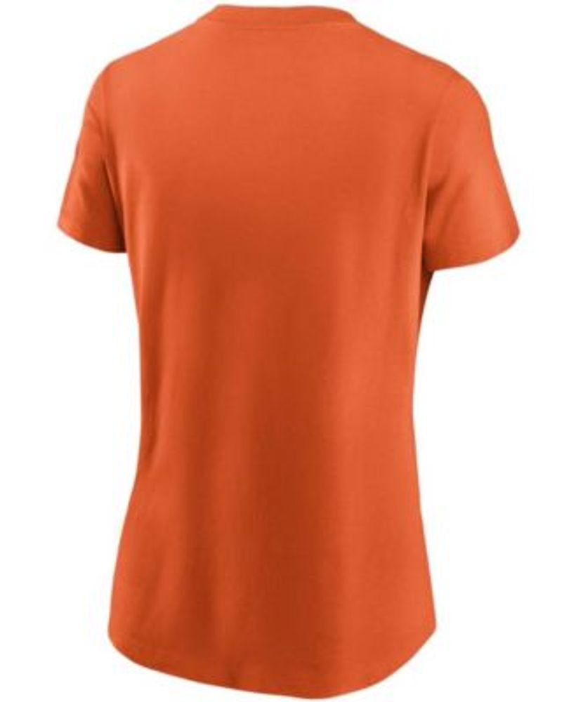 Women's Fanatics Branded Orange/White Denver Broncos Ombre Long Sleeve T-Shirt Size: Small