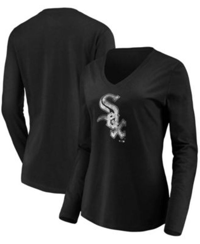 Lids Chicago White Sox Soft as a Grape Women's Team Pigment Dye Long Sleeve  T-Shirt - Black