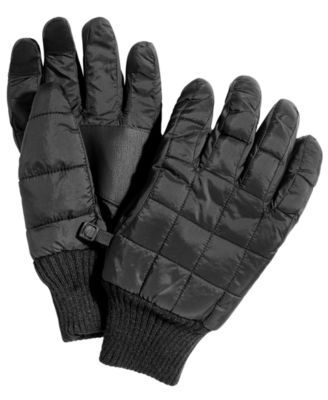 Men's Quilted Puffer Gloves, Created for Macy's 
