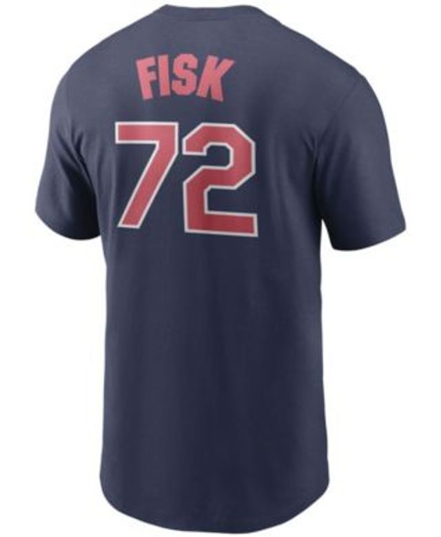 Men's Chicago White Sox Carlton Fisk Mitchell & Ness White Cooperstown Mesh  Batting Practice Jersey