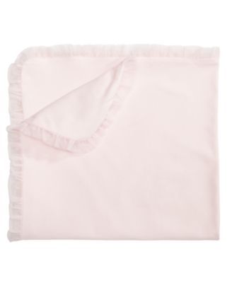 Baby Girls Tulle-Trim Blanket, Created for Macy's 