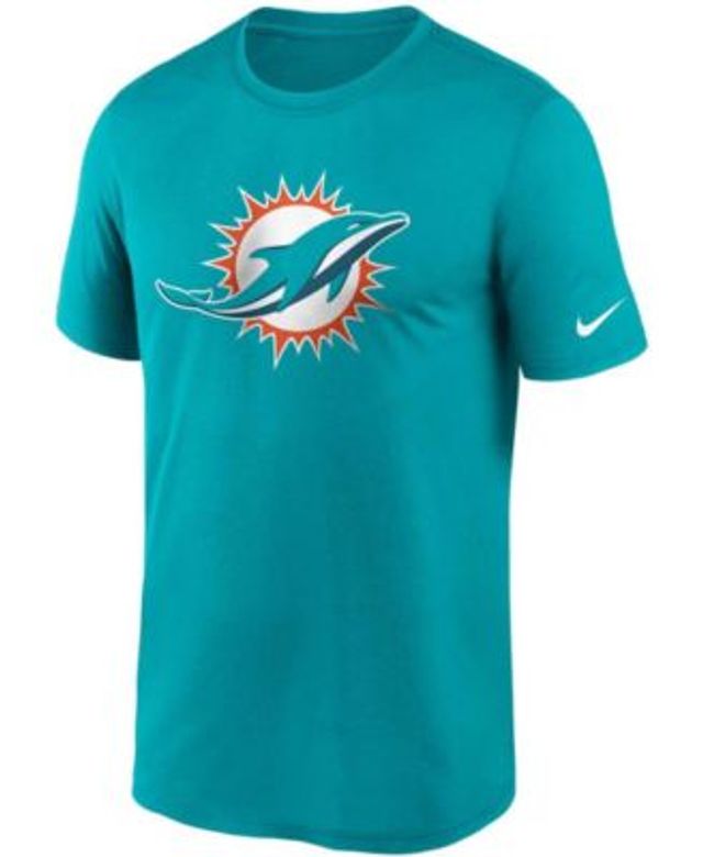 Nike Aqua Miami Dolphins Horizontal Lockup Legend Performance T-Shirt