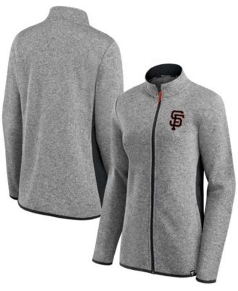 Women's Wear by Erin Andrews Gray San Francisco Giants Full-Zip Hoodie Size: Medium