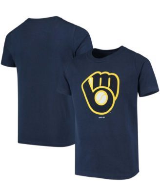 Youth Milwaukee Brewers Gold Primary Logo Team T-Shirt