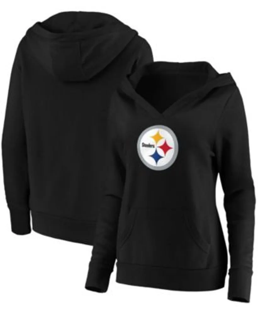 Pittsburgh Steelers New Era Women's Plus Size Lace-Up Notch Neck Long  Sleeve T-Shirt - Black