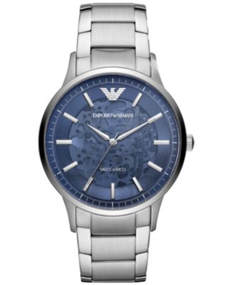 Emporio Armani Men's Automatic Silver-Tone Stainless Steel Bracelet Watch  43mm | Dulles Town Center