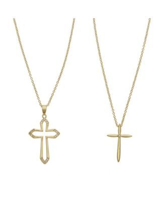 Women's Cross Pendant with Crystal Stones Necklace Set