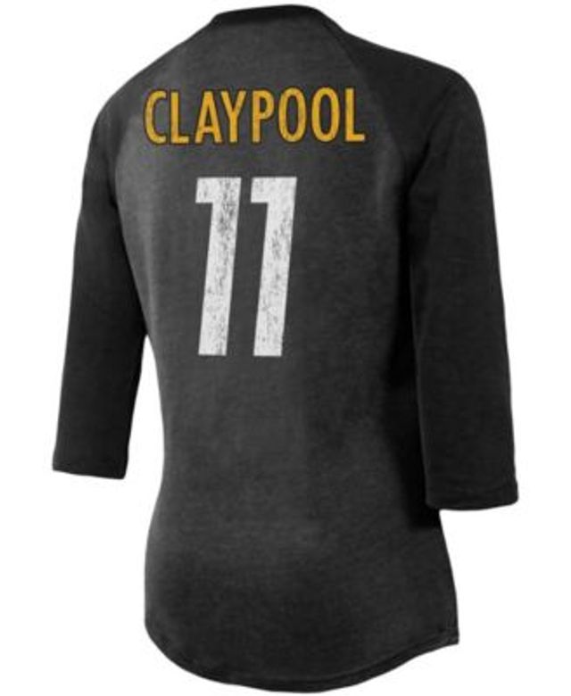 Lids Chase Claypool Pittsburgh Steelers Fanatics Branded Women's Team  Player Name & Number Tri-Blend Raglan 3/4-Sleeve T-Shirt - Black