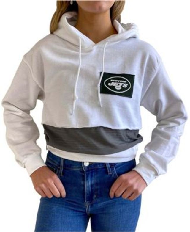 Women's Refried Apparel White Chicago Bears Crop Pullover Hoodie