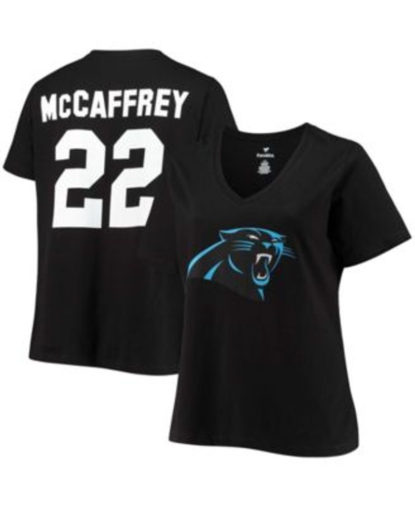 Fanatics Women's Plus Christian Mccaffrey Black Carolina Panthers Name  Number V-Neck T-shirt