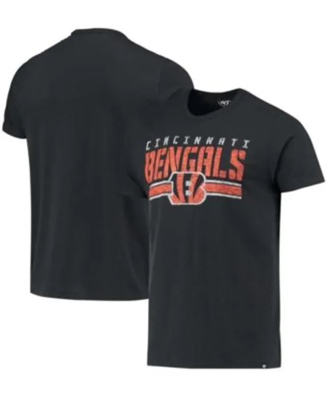 Men's '47 Black Cincinnati Bengals Team Stripe T-Shirt