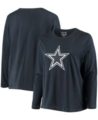 Lids Dallas Cowboys Fanatics Branded Women's Ombre Long Sleeve T-Shirt -  Navy/White