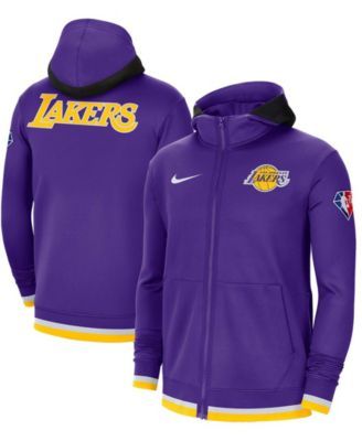 Los Angeles Lakers Mitchell & Ness Hardwood Classics 75th Anniversary  Authentic Warmup Full-Snap Jacket - Purple
