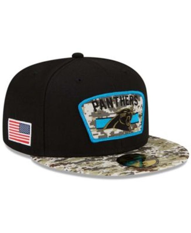 New Era / Men's Carolina Panthers Salute to Service 39Thirty Black Stretch  Fit Hat