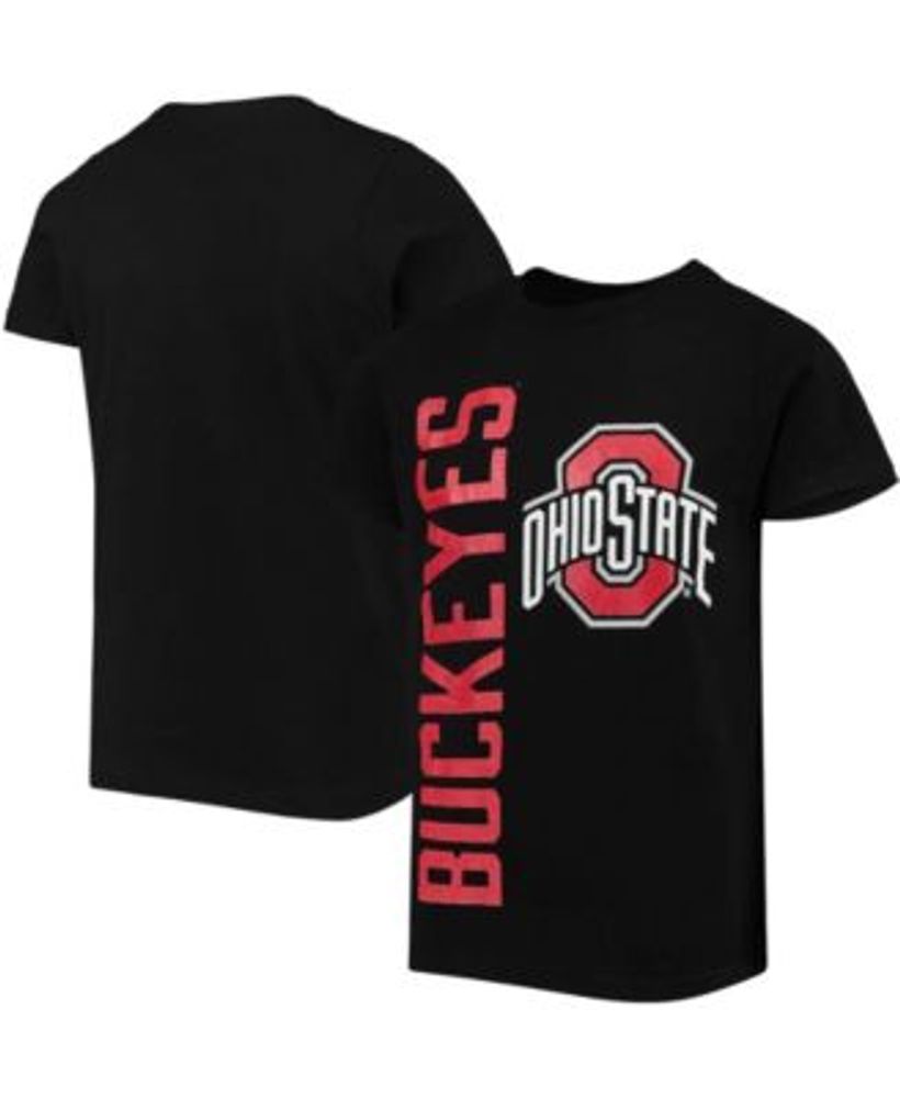 Youth Boys Black Ohio State Buckeyes Vertical Leap T-shirt