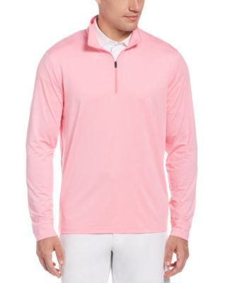 Men's Sun Shade Stretch Quarter-Zip Golf Striped Pullover