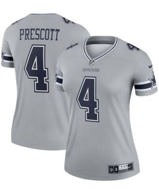 Youth Nike Dak Prescott Gray Dallas Cowboys Atmosphere Game Jersey