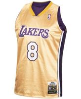 Men's Los Angeles Lakers #24 Kobe Bryant White Pinstripe With