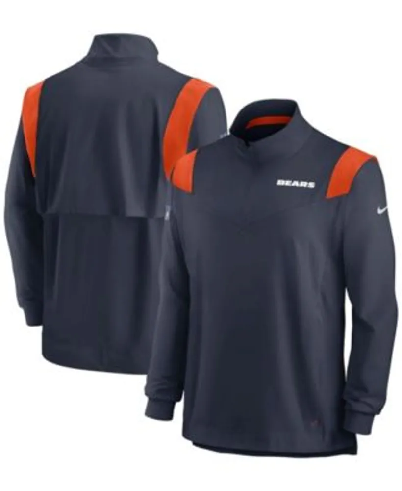 Men's Nike Orange Chicago Bears Fan Gear Historic Anorak Quarter-Zip  Pullover Jacket