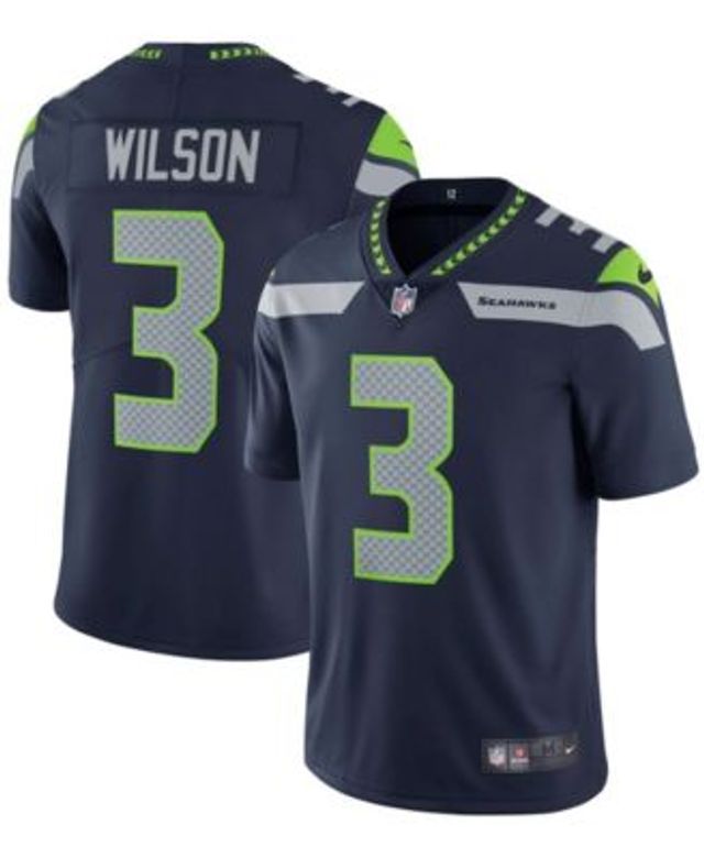 Men's Nike Russell Wilson College Navy Seattle Seahawks Vapor Elite Player Jersey, Size: 44, Blue