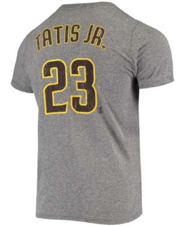 Men's Majestic Threads Fernando Tatis Jr. Heathered Gray San Diego Padres  Name & Number Tri-Blend T-Shirt