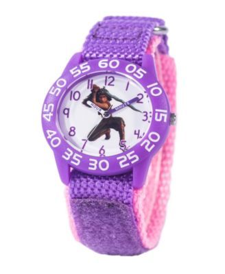 Girl's Disney Raya and the Last Dragon Purple Nylon Strap Watch