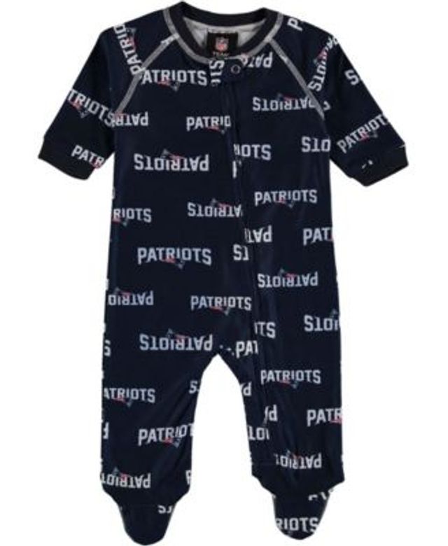 Houston Texans Infant Piped Raglan Full Zip Coverall - Navy Blue