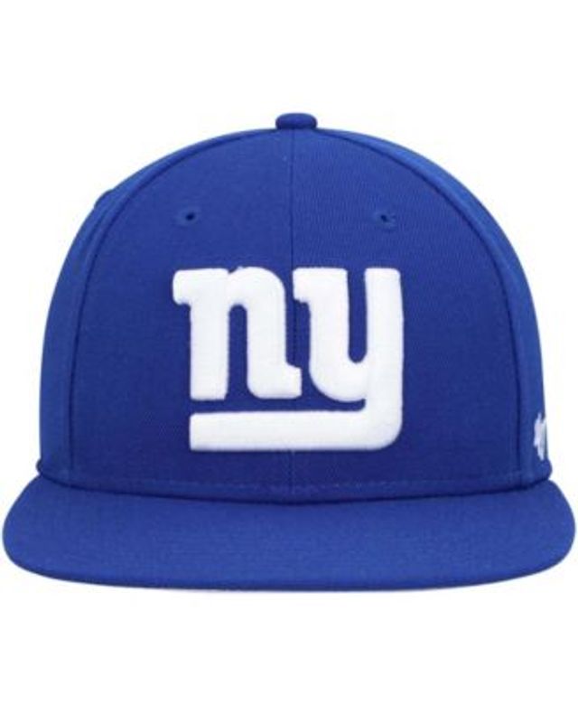 Lids New York Giants Youth Bone Cuffed Knit Hat - Cream/Royal