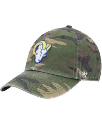 Men's '47 Camo Los Angeles Rams Woodland Clean Up Adjustable Hat