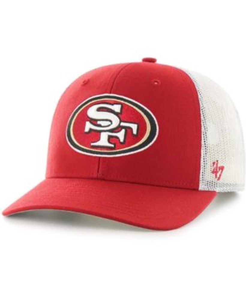 Men's New Era Scarlet San Francisco 49ers Collegiate Trucker