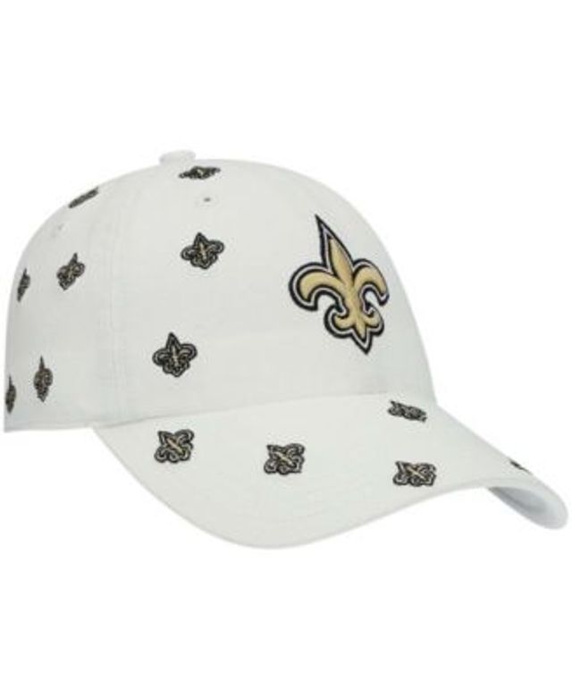 Men's '47 White New Orleans Saints Logo Clean Up Adjustable Hat