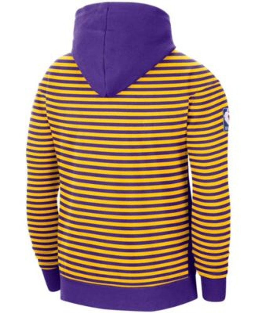 LA Lakers Mitchell & Ness Head Coach Hoodie Purple/Gold - The