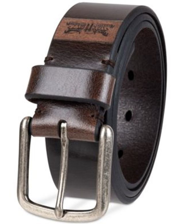 Tommy Hilfiger Stitched-Loop Brown Belt - Macy's