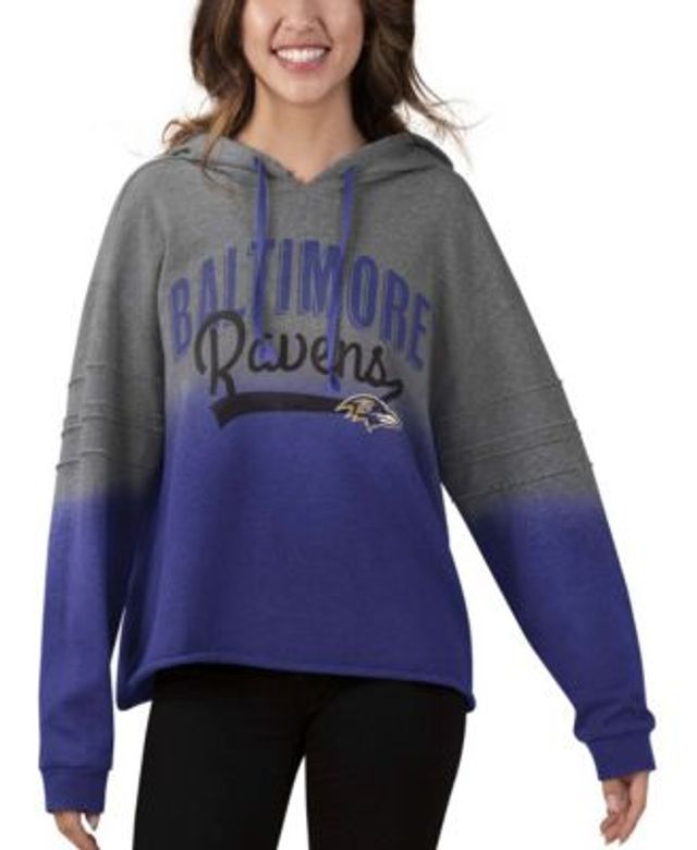 Women's '47 Oatmeal Baltimore Ravens Harper Pullover Hoodie