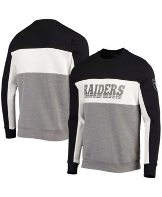 Men's Nike Black/Silver Las Vegas Raiders Throwback Raglan Long