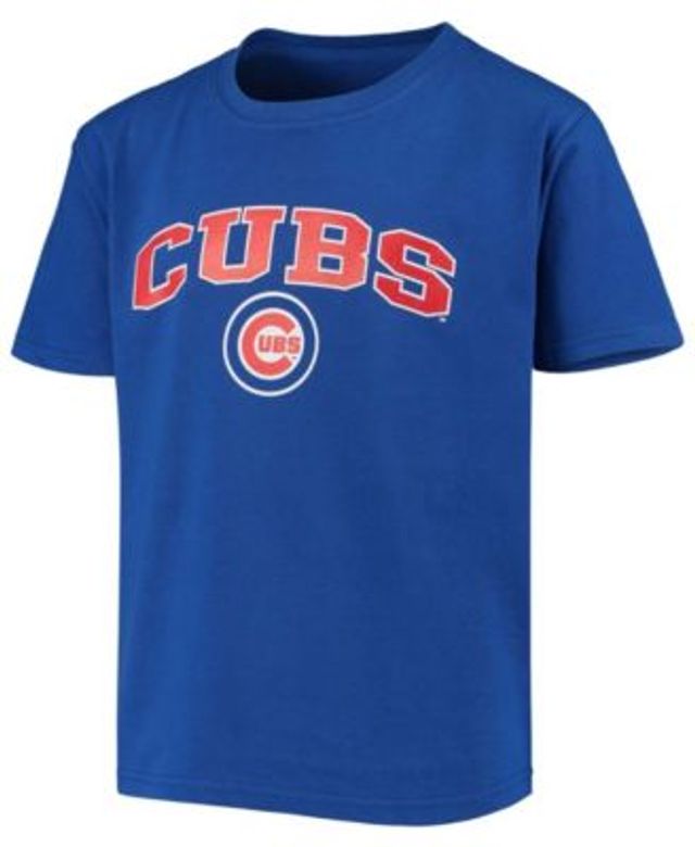 Youth Stitches Heathered Royal Chicago Cubs Raglan T-Shirt Heather Royal