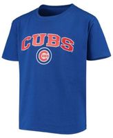 Chicago Cubs Stitches Youth Raglan T-Shirt - Heathered Royal