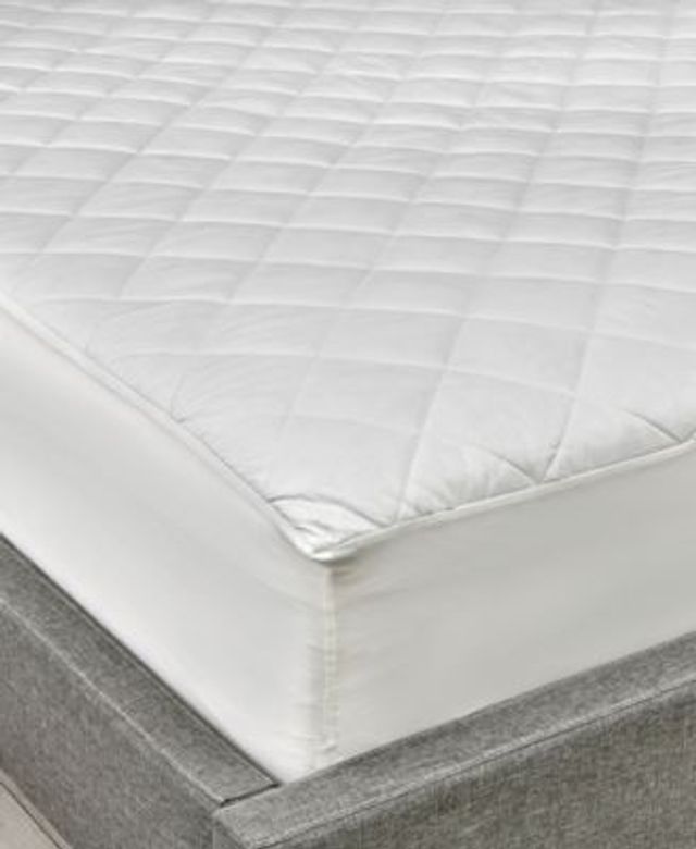 Charter Club Continuous Cool LiquiDry Temperature Regulating Mattress Pad, King, Created for Macy's - White