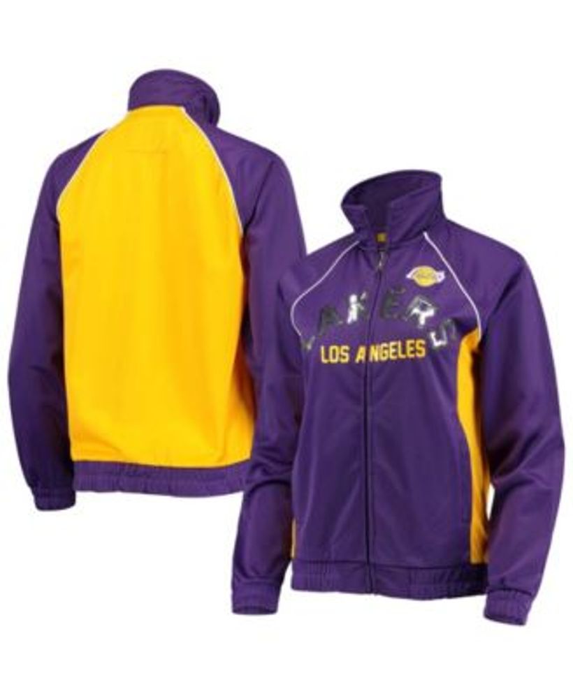 G-III 4Her by Carl Banks Women's Purple, Gold Los Angeles Lakers Backfield  Raglan Full-Zip Track Jacket | Foxvalley Mall