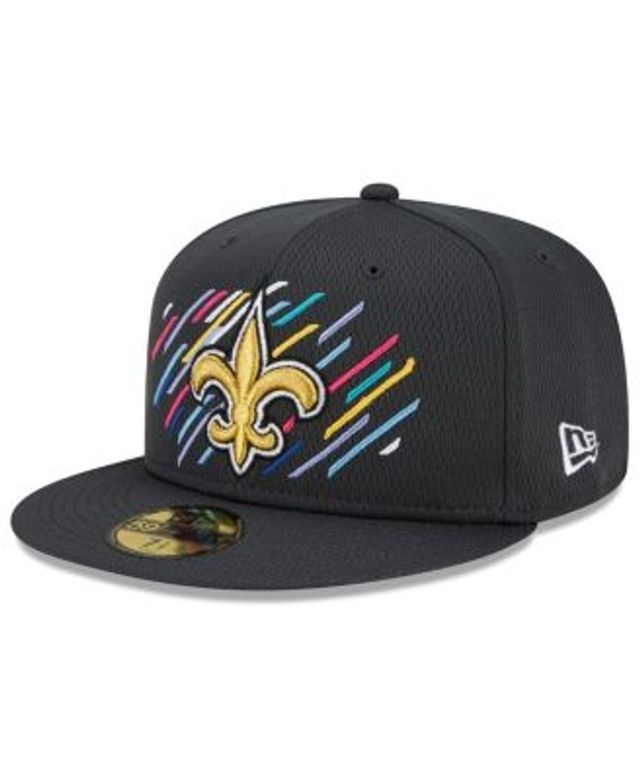 New Era Men's Black New Orleans Saints 2021 NFL Sideline Home 59FIFTY Fitted Hat