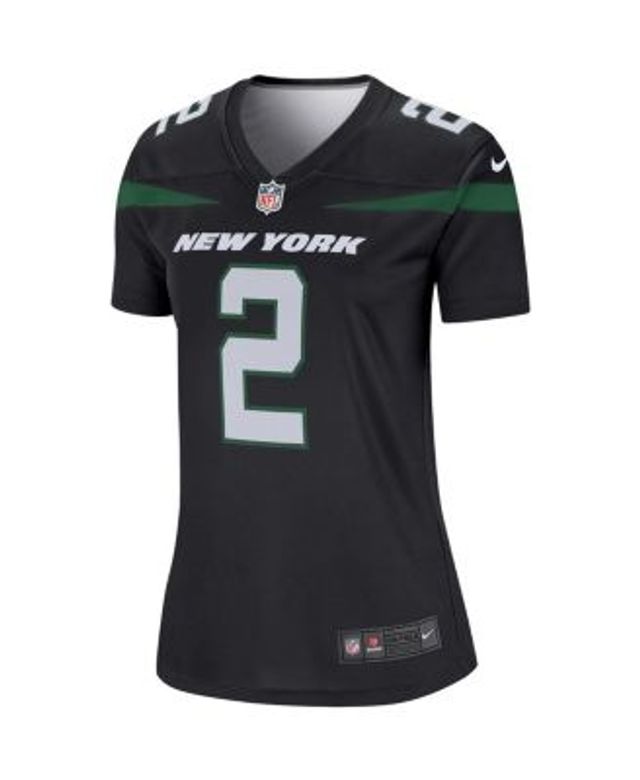 Youth Nike Zach Wilson Gray New York Jets Inverted Team Game Jersey